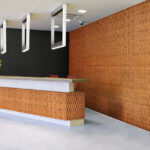 reveal wall collection in office reception area - c12